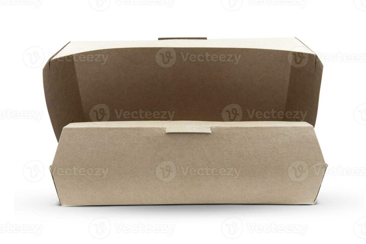 food cardboard box isolated on white background photo