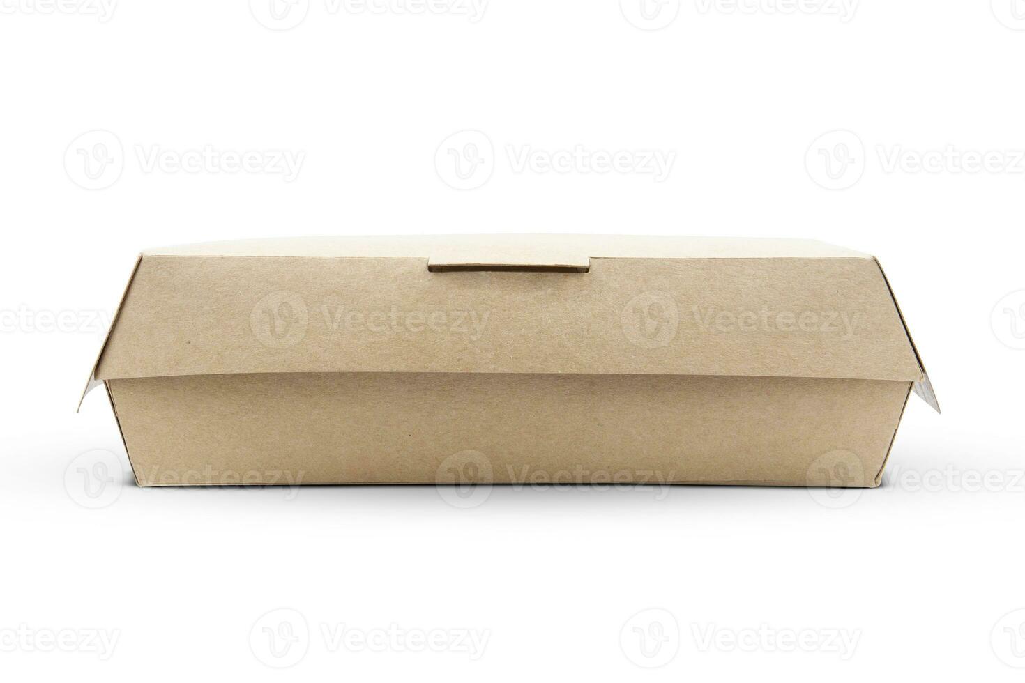 food cardboard box isolated on white background photo