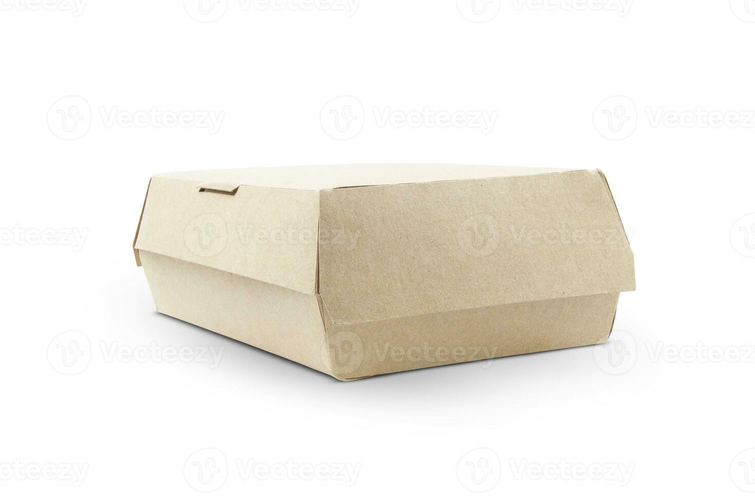 food cardboard box isolated on white background photo