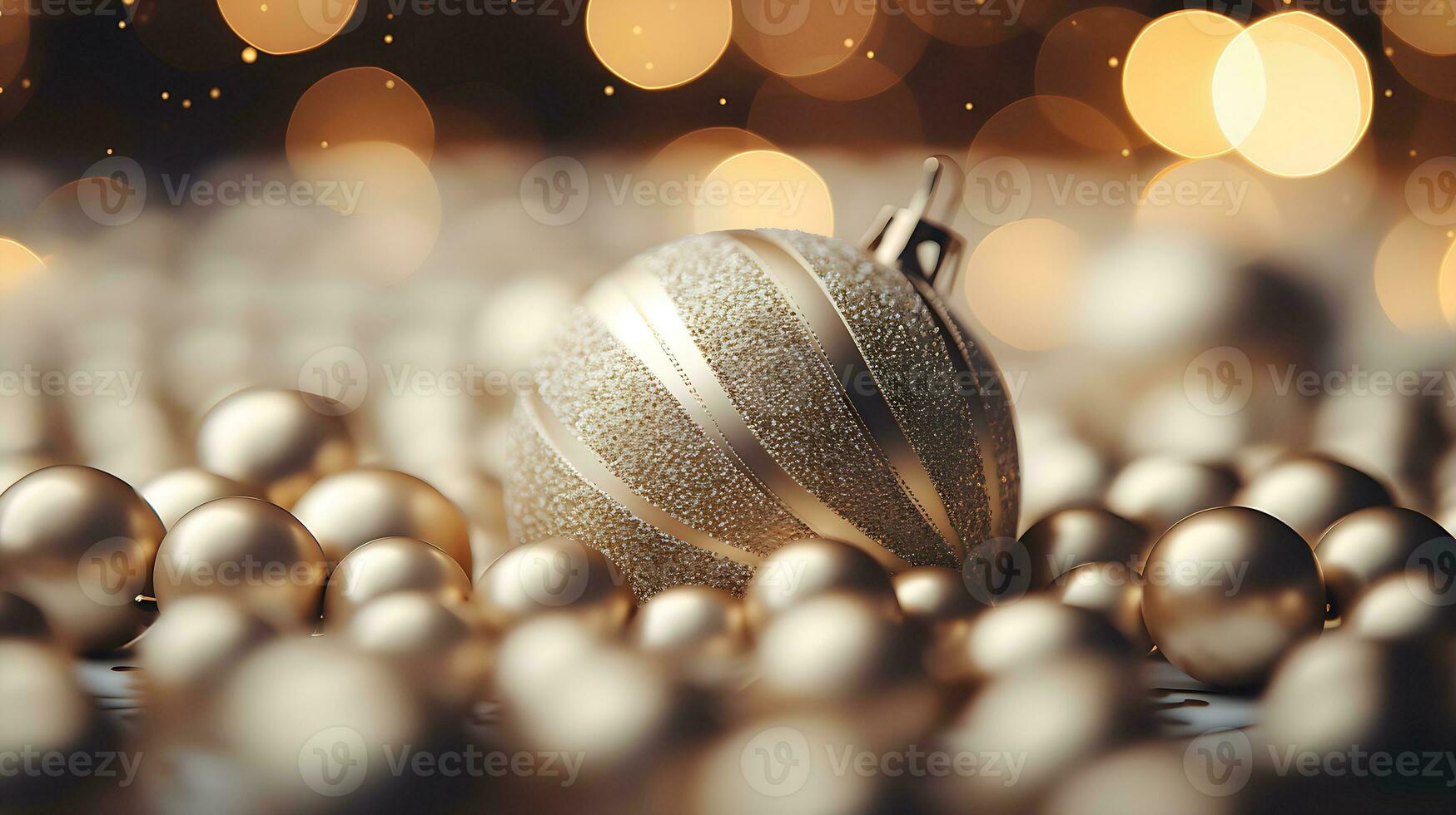 Navidad antecedentes con Navidad oro decoraciones generativo ai foto