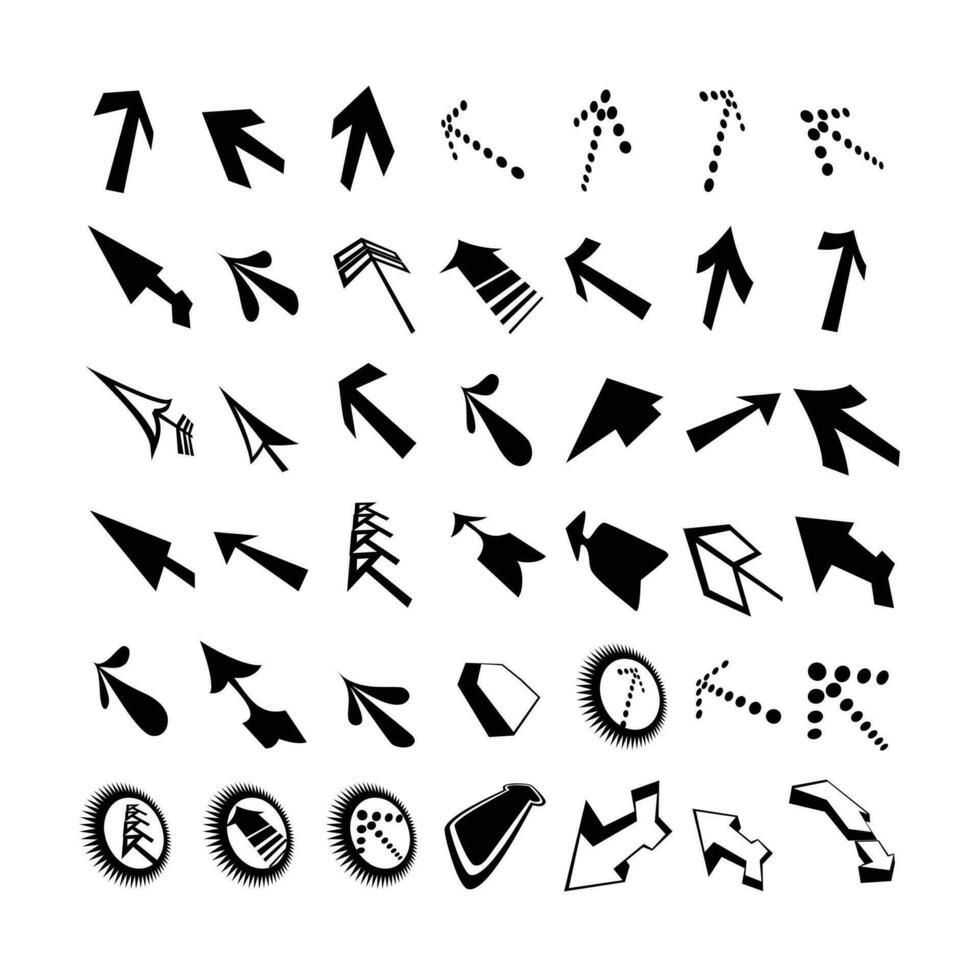 Black Arrows Vector Design Elements Collection