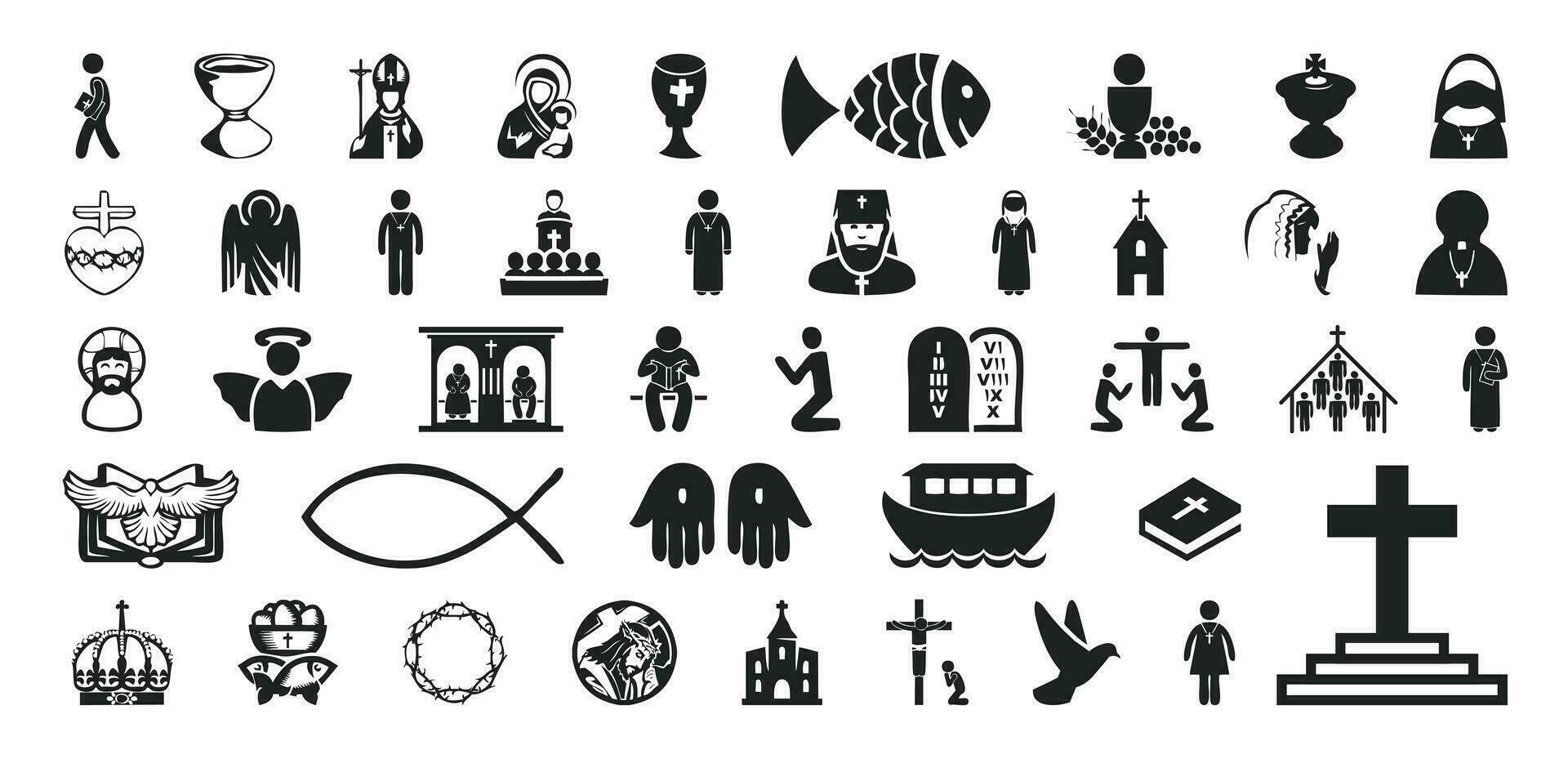 Big collection of christmas vector icon set