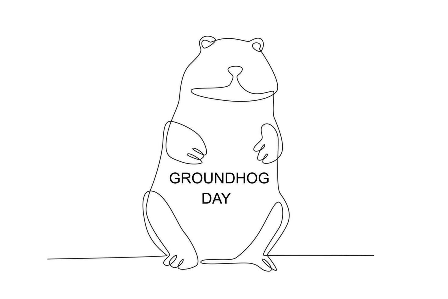 A Groundhog Day celebration concept vector