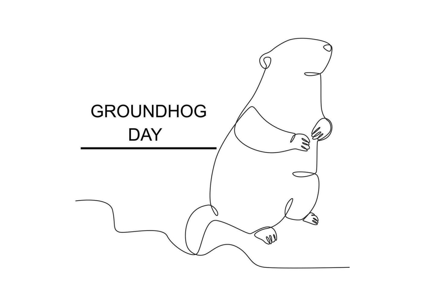 A winter forecaster groundhog vector