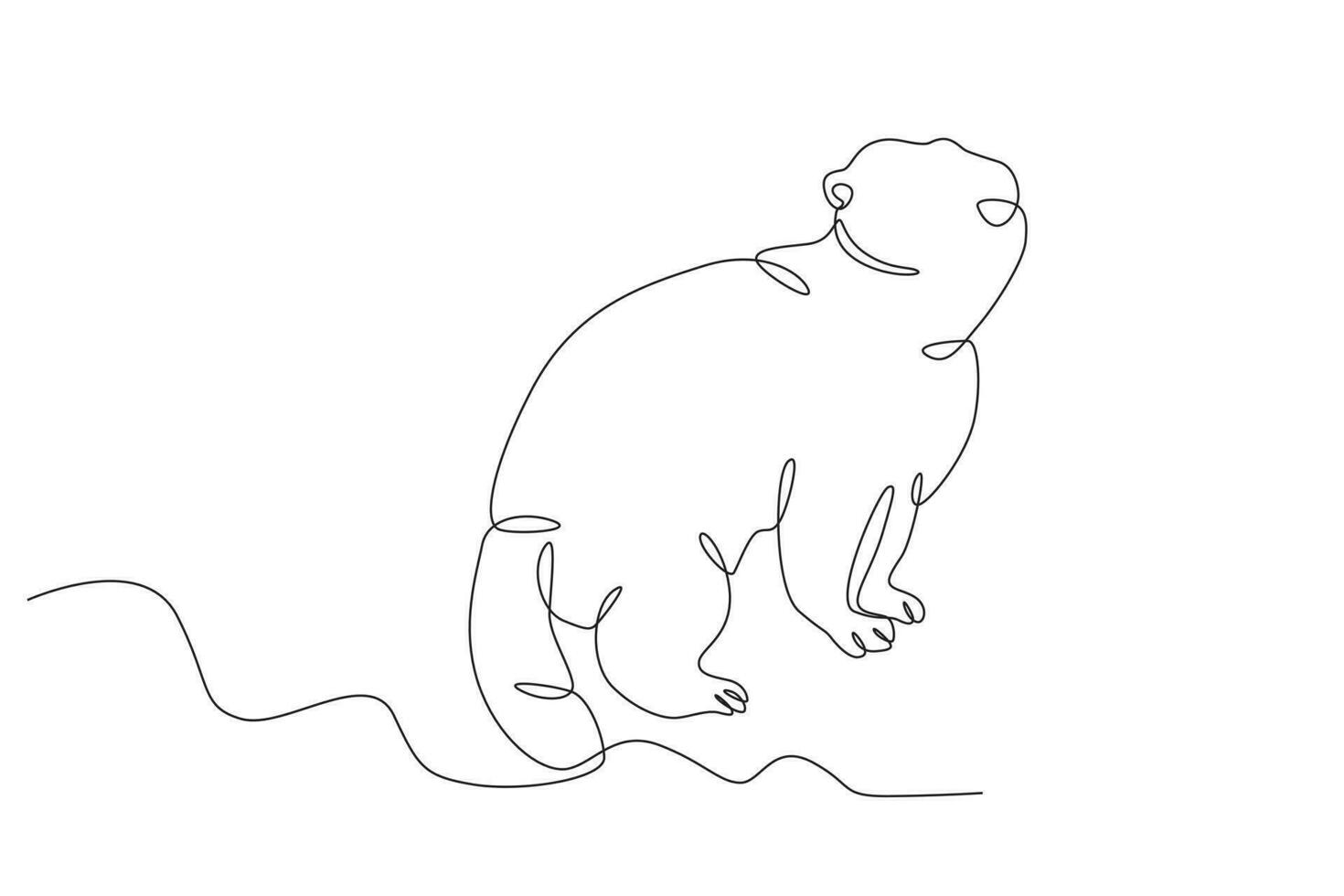 A groundhog predicts the arrival of spring vector