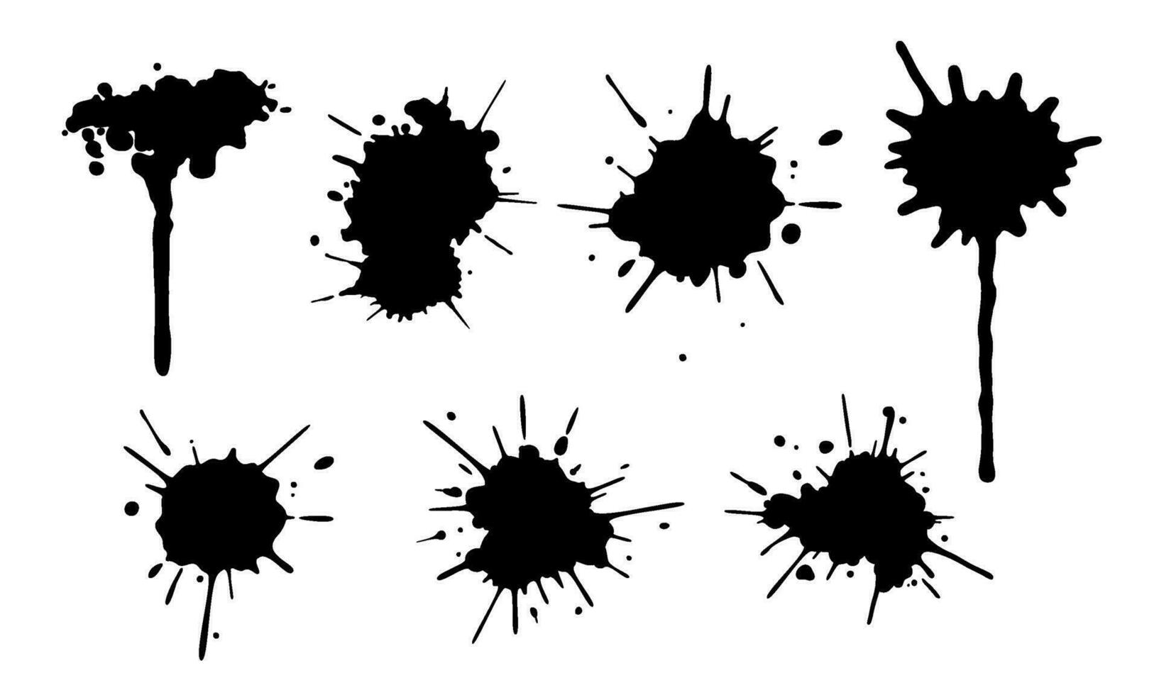 Ink Splashes Set vector