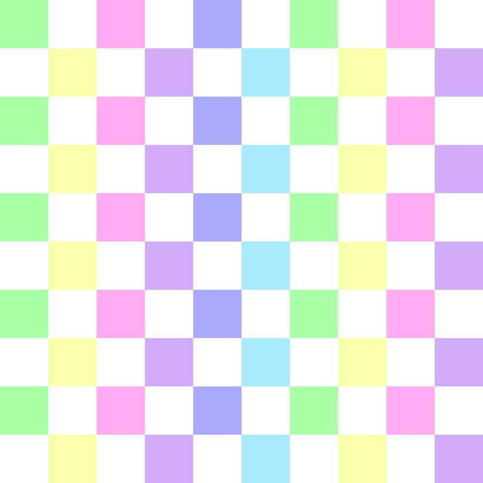 Pastel rainbow polka dot circle seamless checkered pattern design for wrapping paper, picnic mat, tablecloth, fabric background, scarf. vector