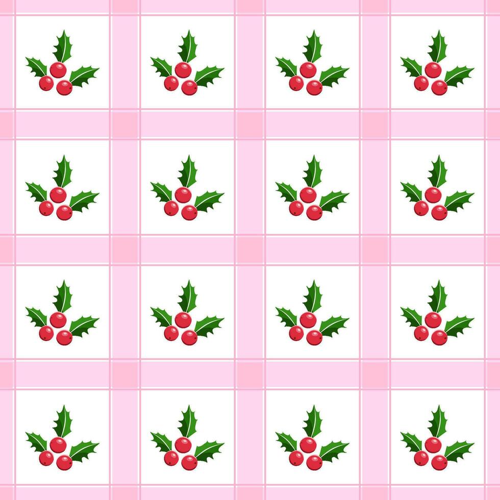 cherry red stripes checkered tartan buffalo scott gingham pattern cartoon vector seamless pattern print background fashion cloth picnic