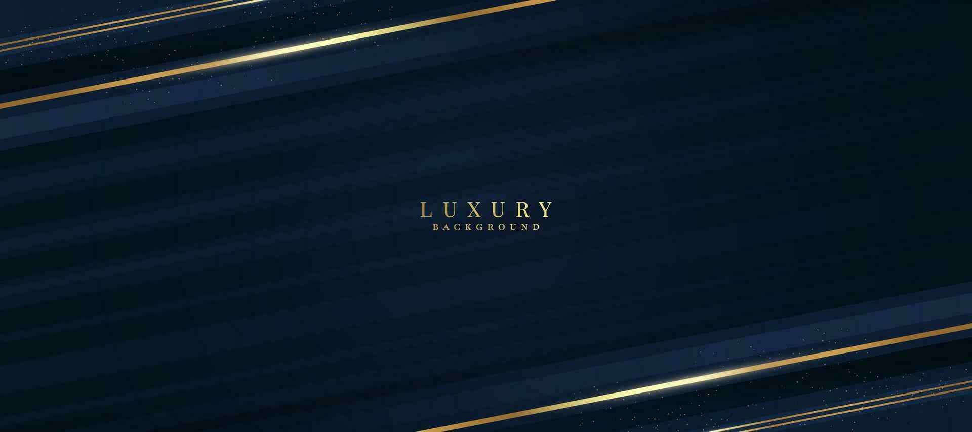 Luxurious dark blue background with sparkling gold and glitter. modern elegant abstract background vector