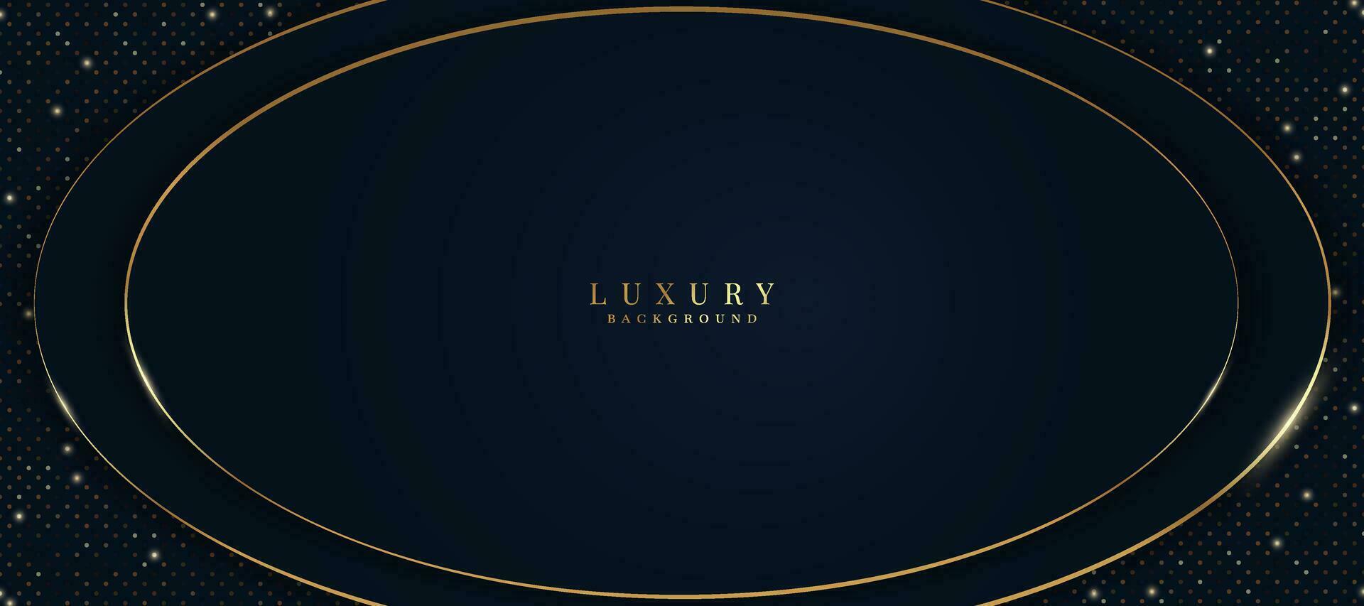 Luxurious dark blue background with sparkling gold and glitter. modern elegant abstract background vector