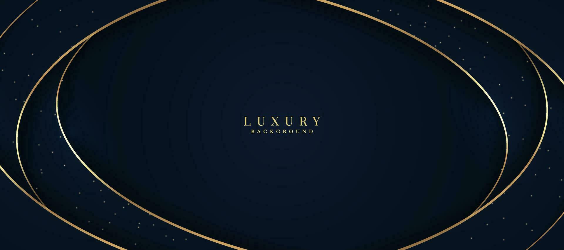 Luxurious dark blue background with sparkling gold and glitter. modern elegant abstract background vector