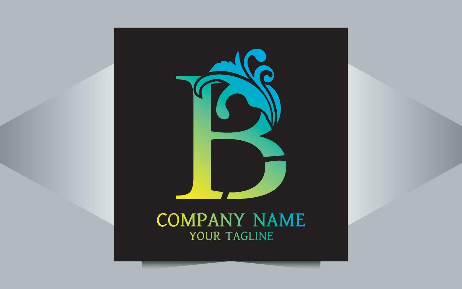 Luxury B letters logo ornament style vector