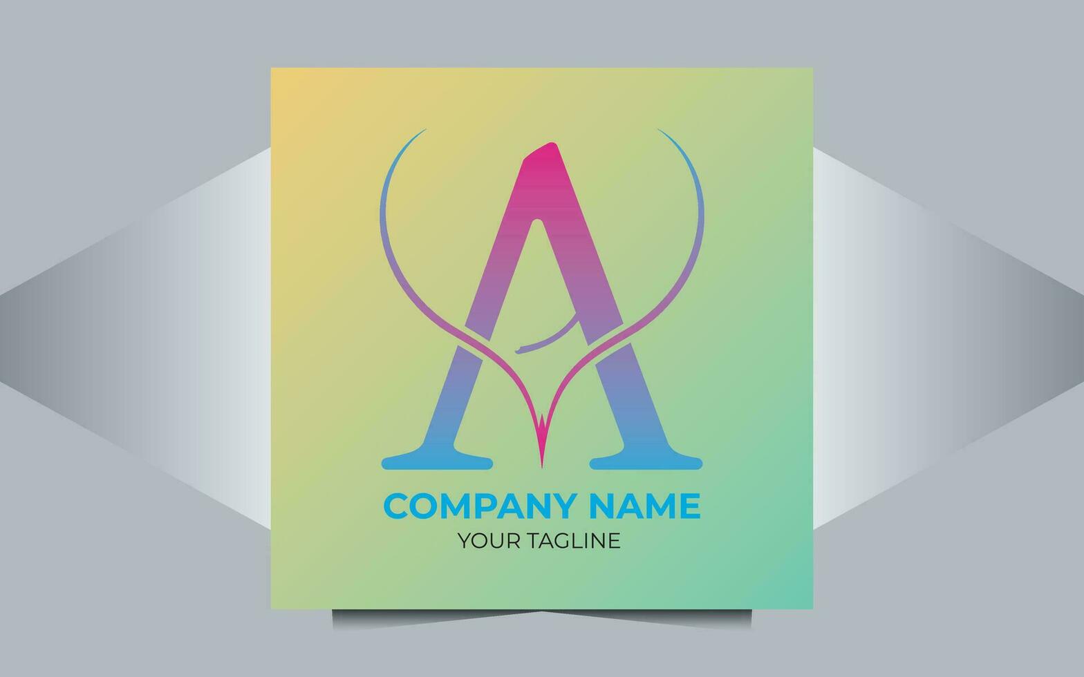 Modern A letter logo design vector