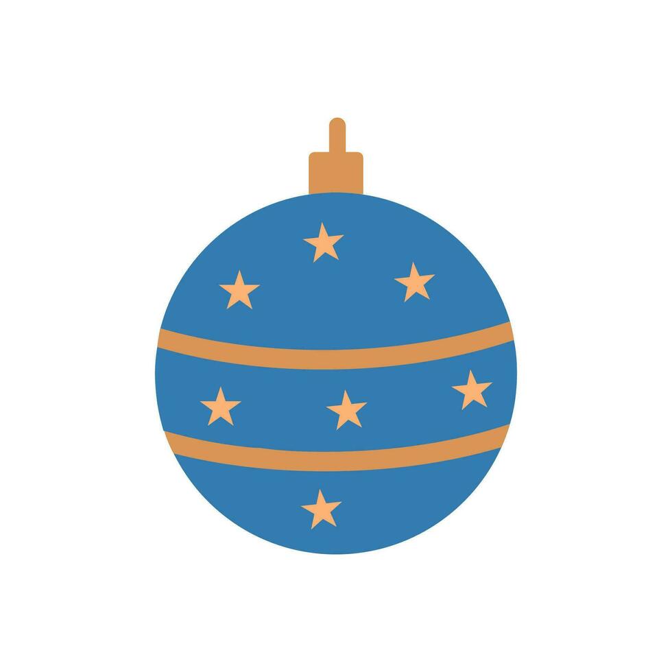 Navidad pelota vector plano forma. alegre Navidad. blanco antecedentes. aislado. plano diseño estilo. vector ilustración.