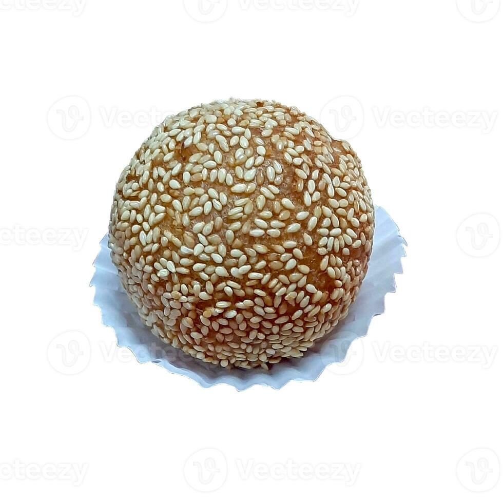 sesame ball in white background photo