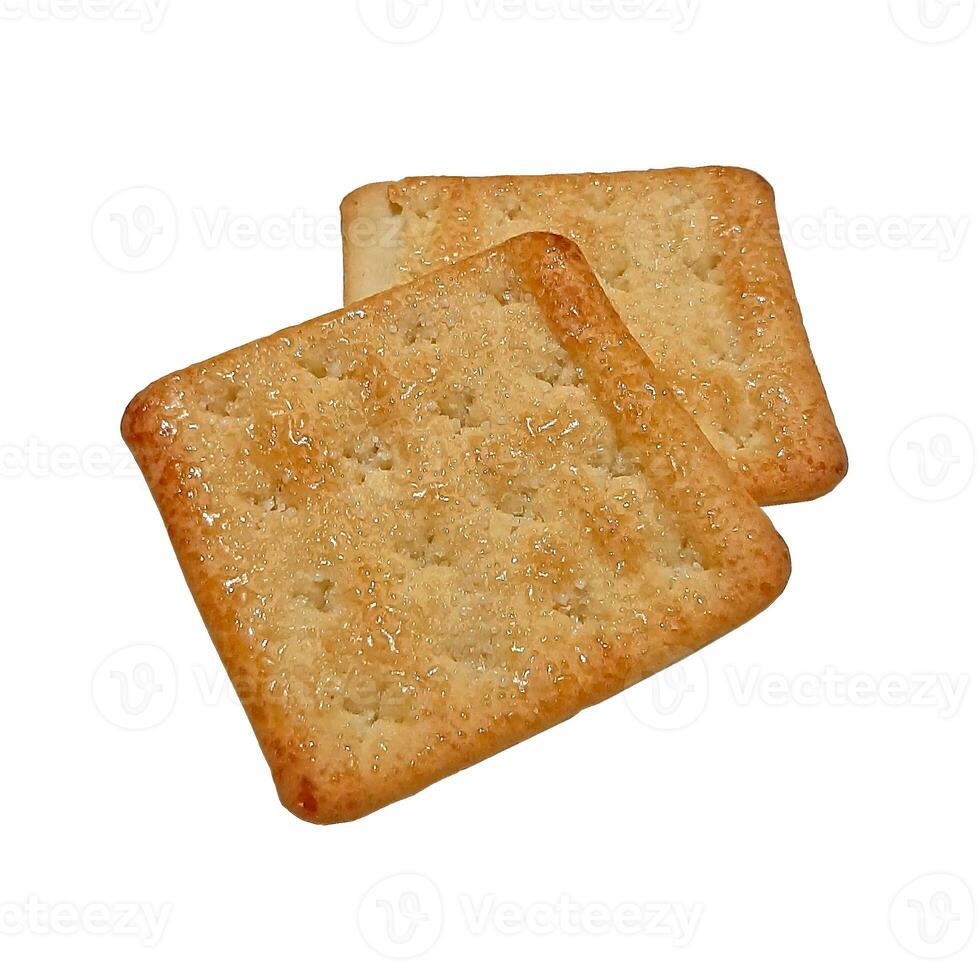 crackers in white background photo