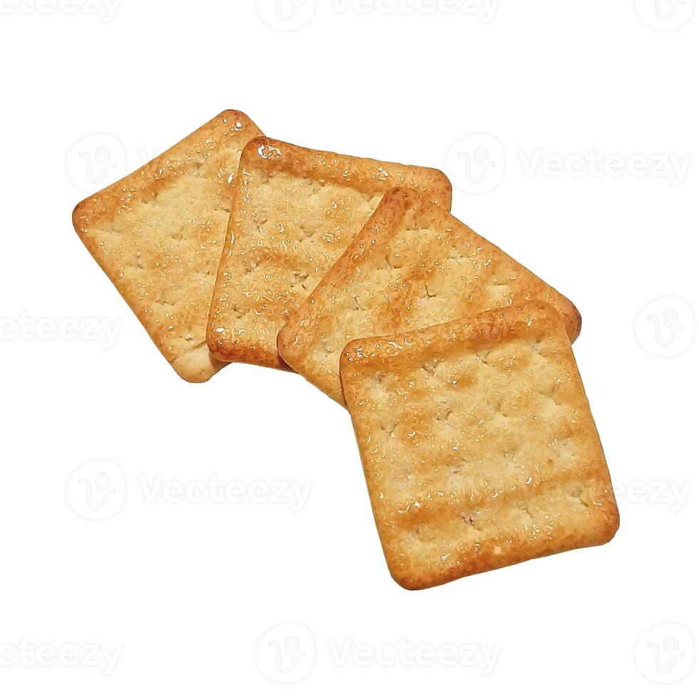 Crackers in white background photo