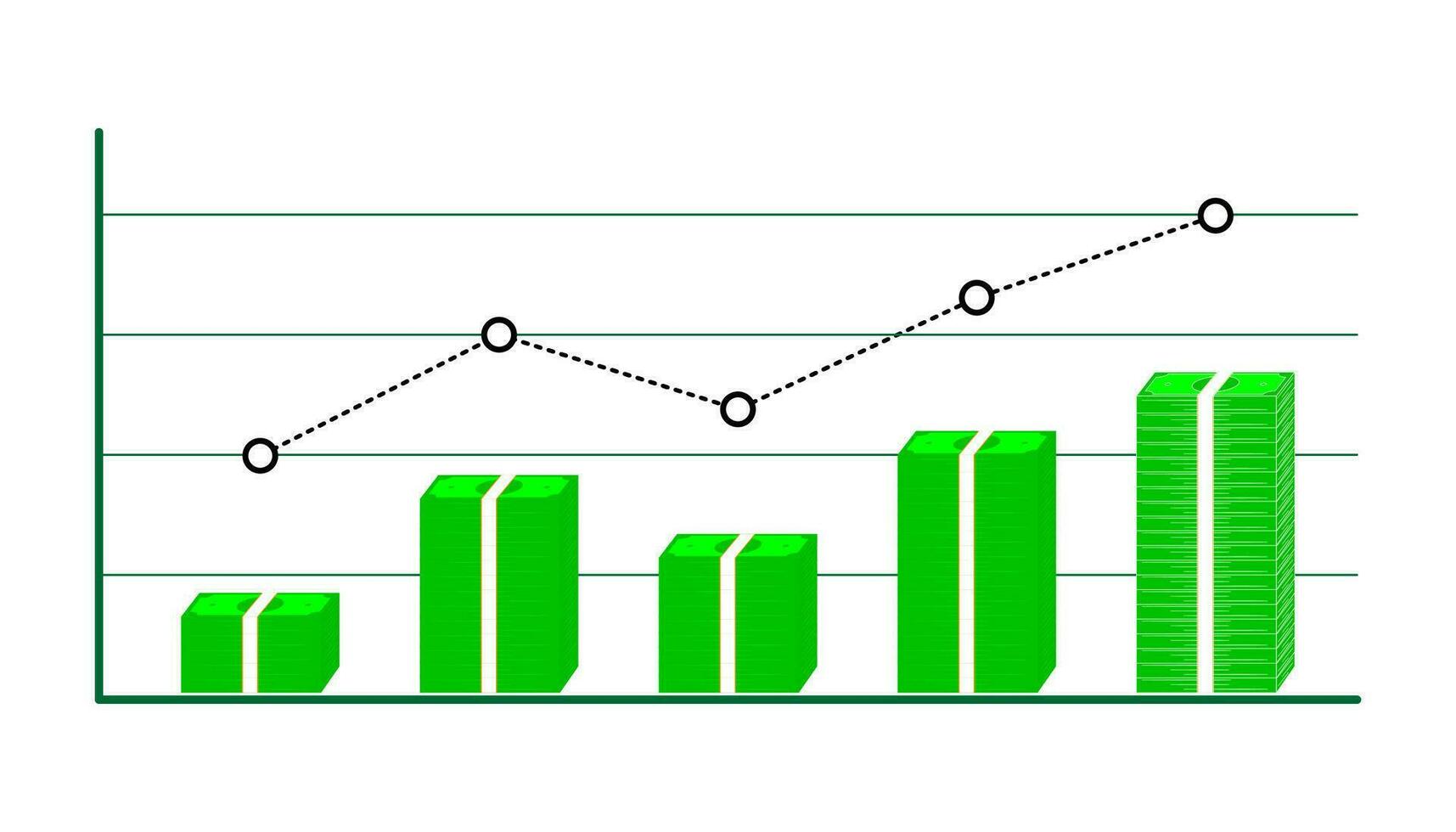Money graph image illustration. Vector design.