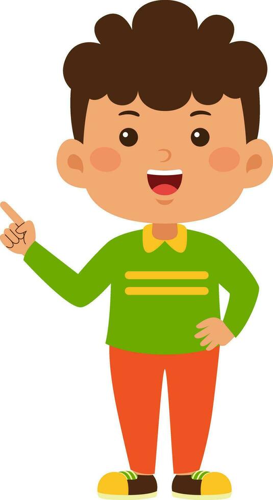 cute little kid boy vector illustration