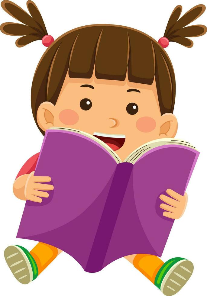 happy kids daily activity vector illustration