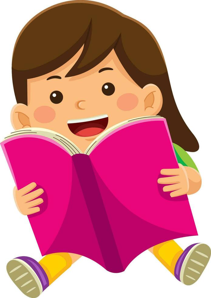 happy kids daily activity vector illustration