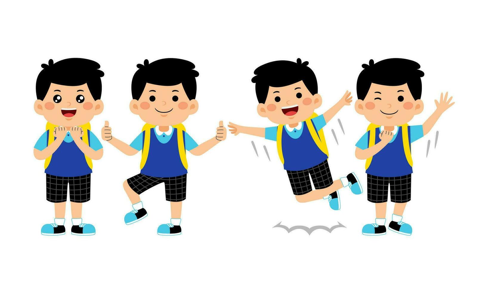 student with school uniform vector illustration