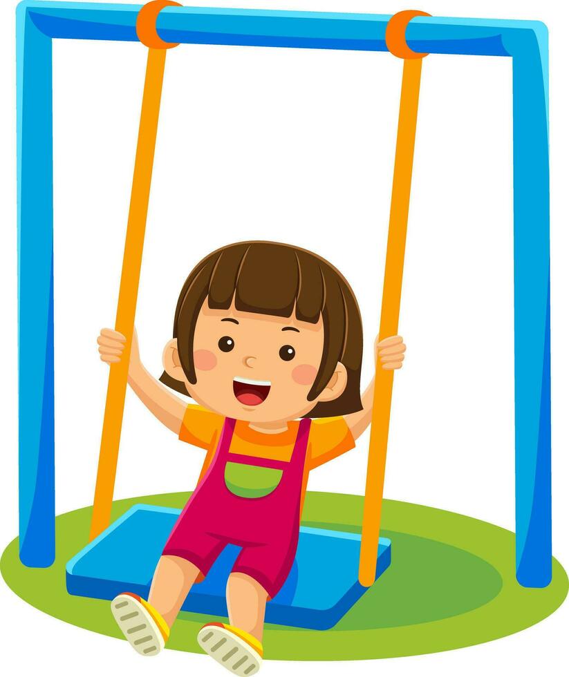 happy kids daily activity vector illustration