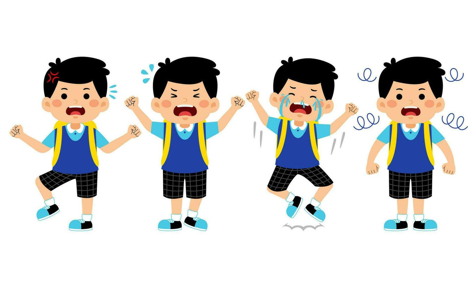 student with school uniform vector illustration