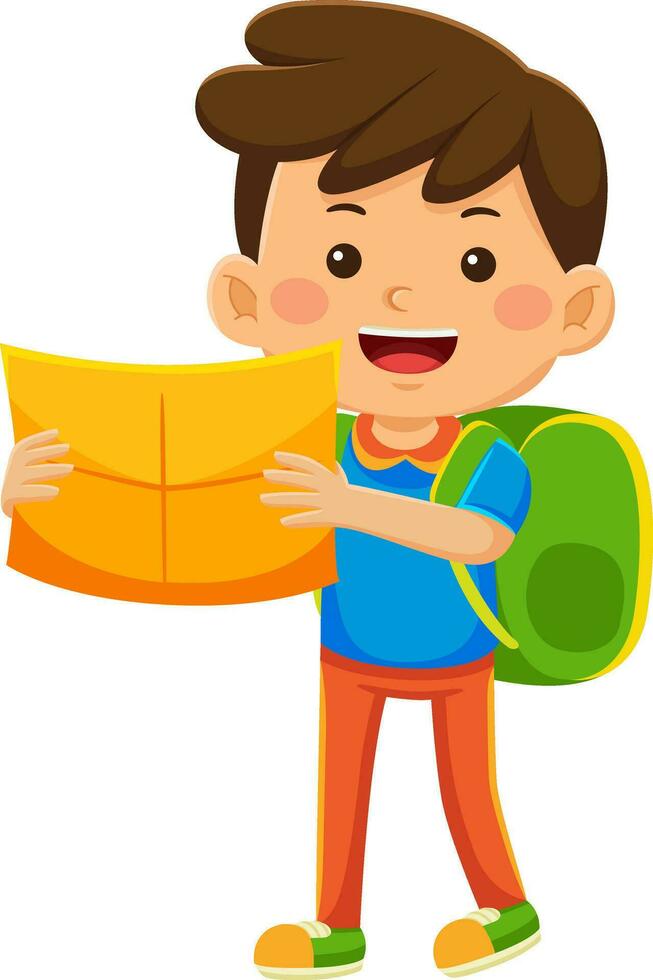 happy kids daily activity vector illustration