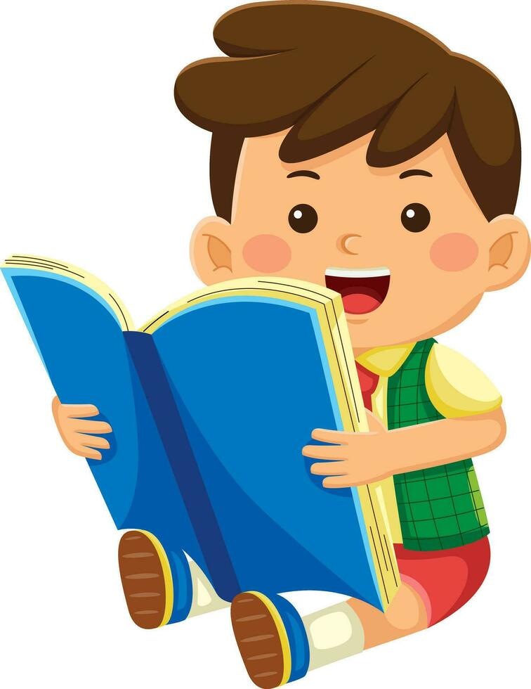 happy kids daily activity vector illustration