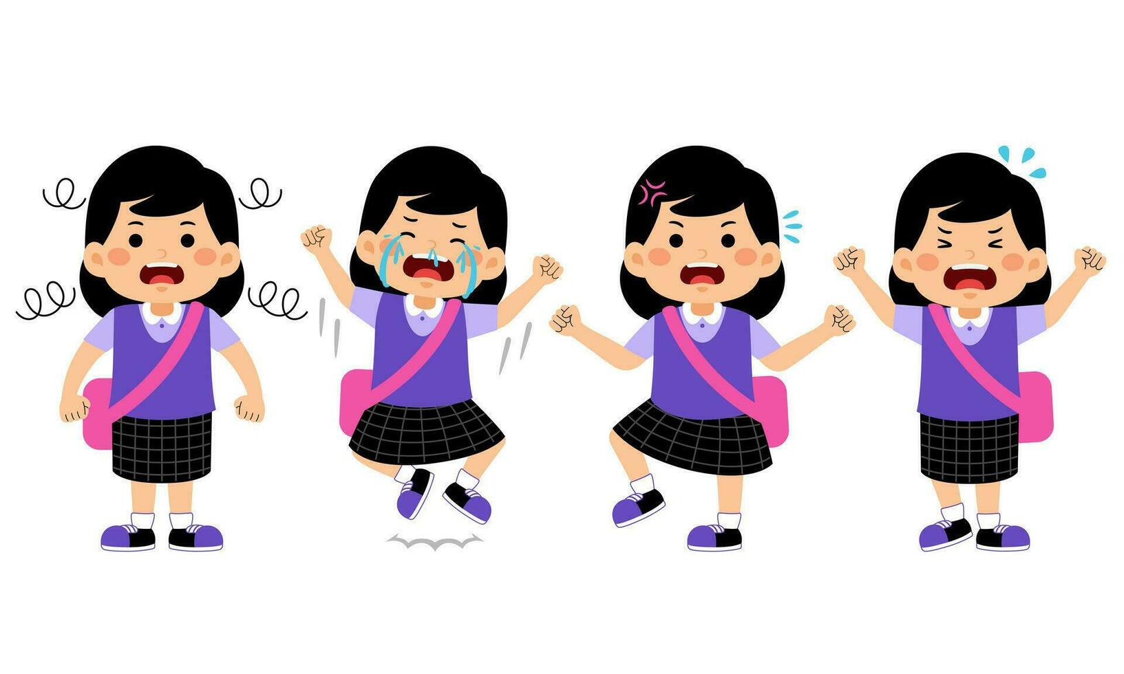 student with school uniform vector illustration