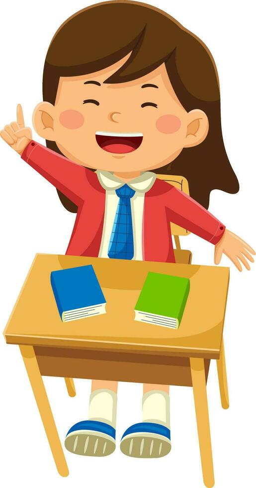 happy kids daily activity vector illustration