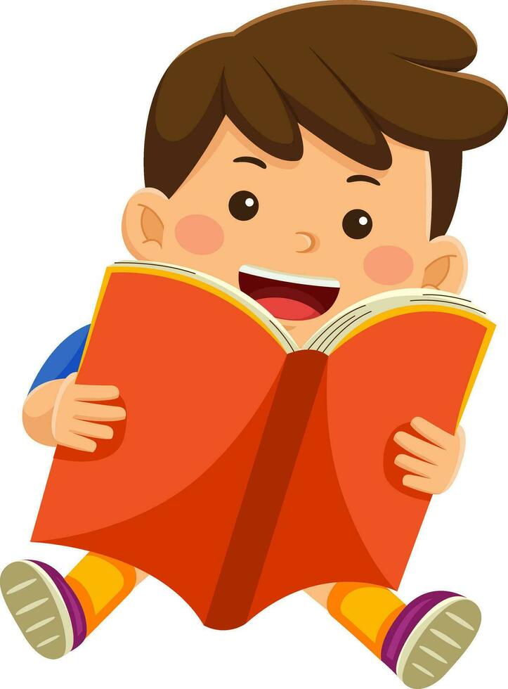 happy kids daily activity vector illustration