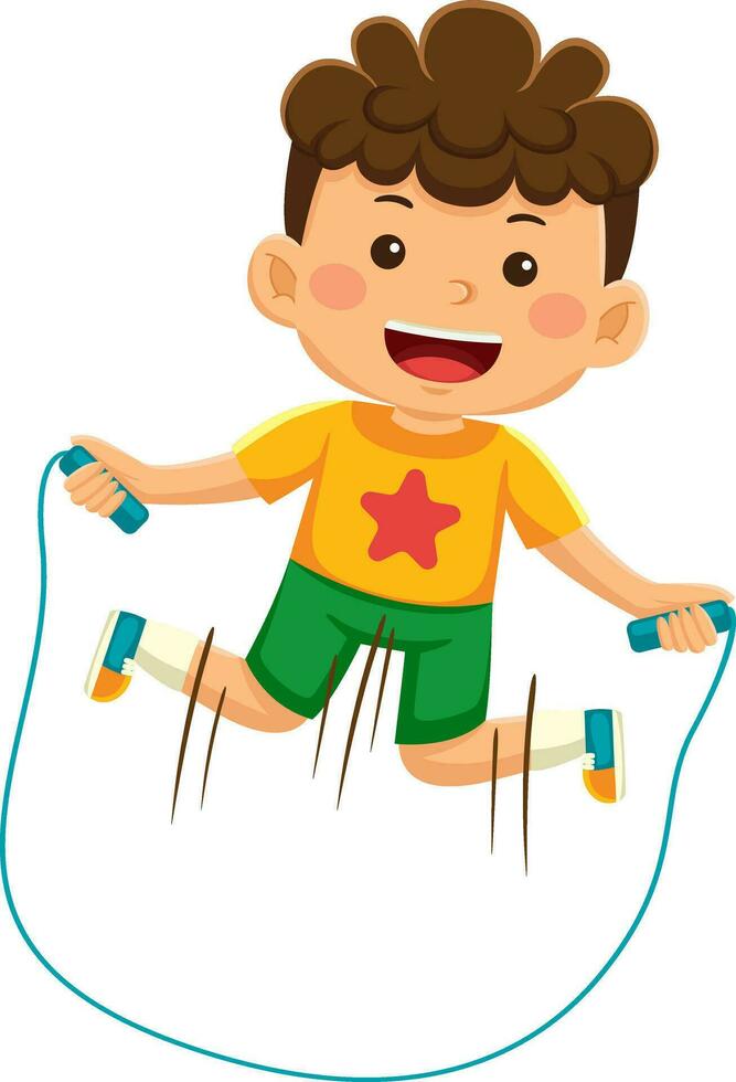 happy kids daily activity vector illustration