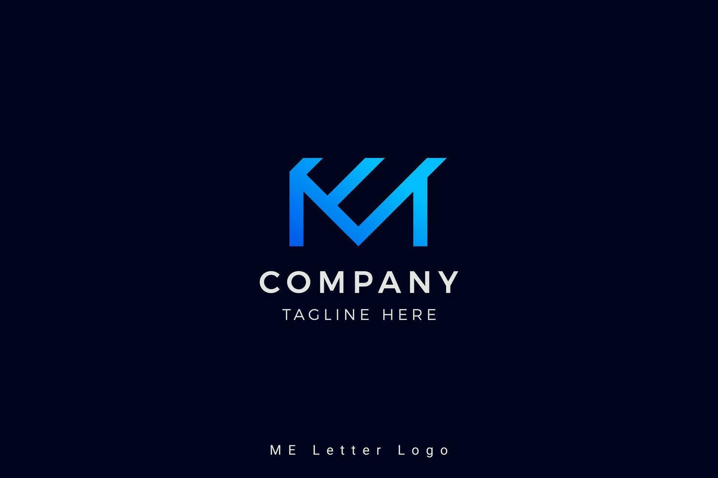 ME Letter Logo Design. Modern And Minimal EM Letters icon vector