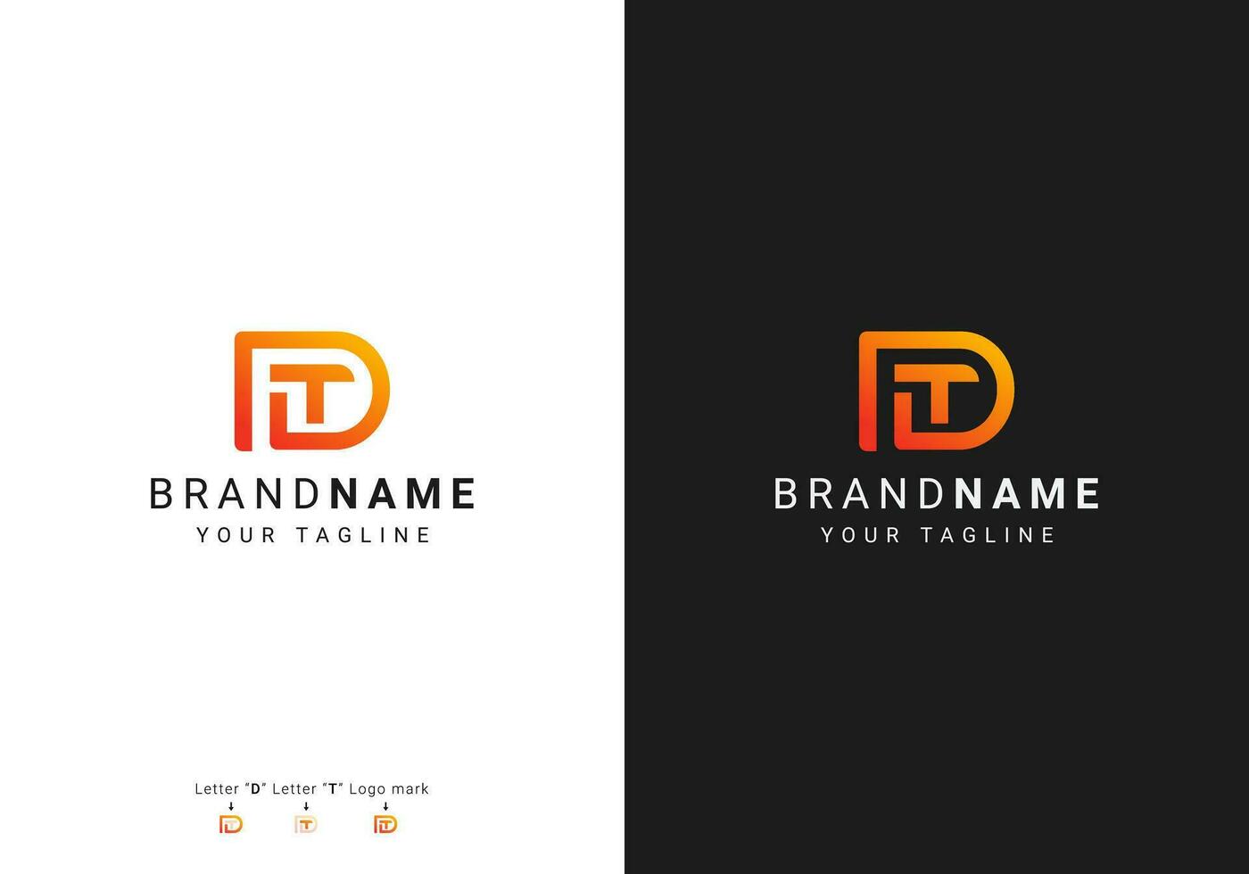DT Or TD Minimal elegant monogram art logo. Premium Business logo vector