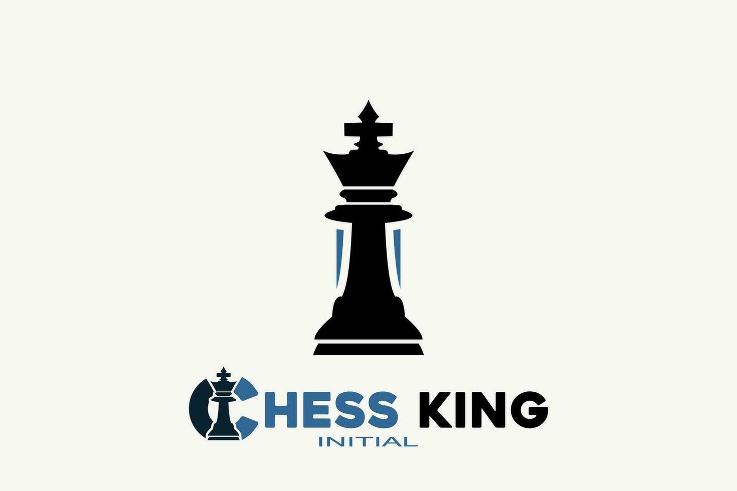 Vector initials letter I with chess king creative geometric modern logo design.