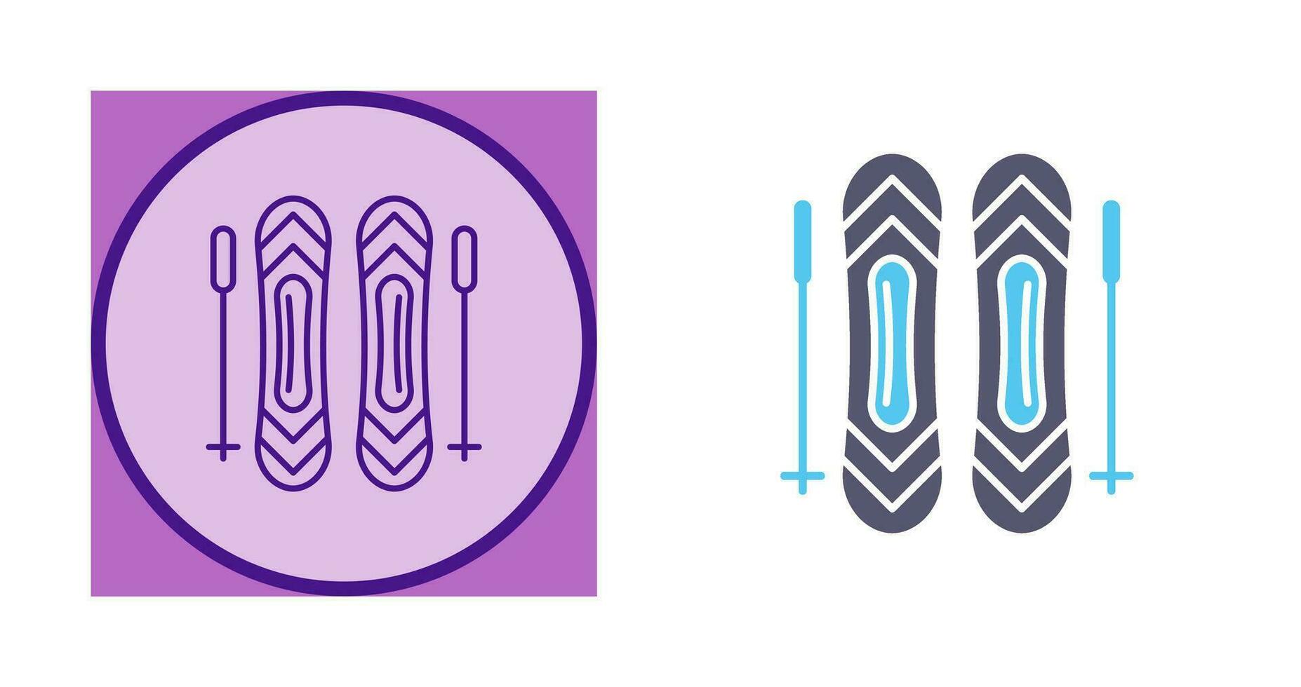 Ski Sticks Vector Icon