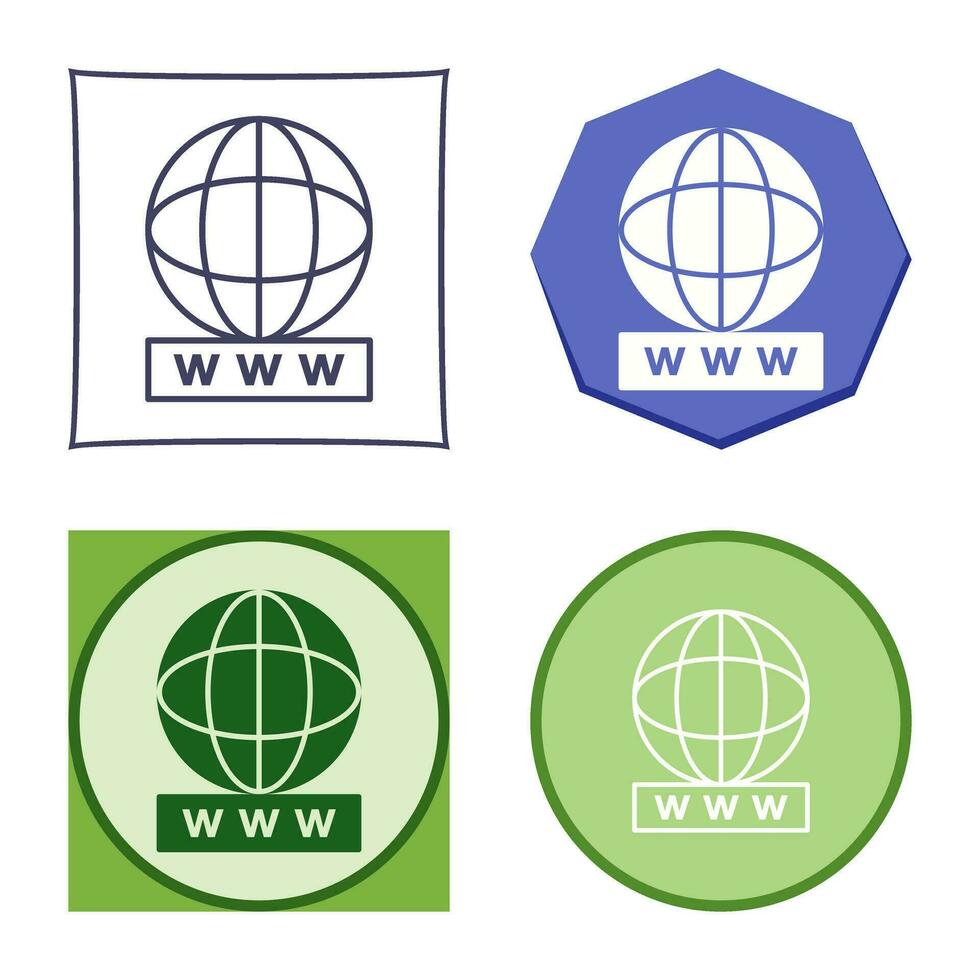 icono de vector de world wide web único