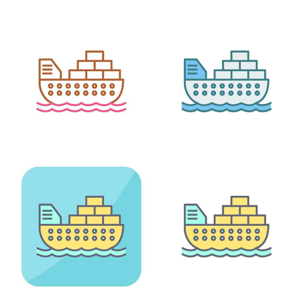 Cargo Ship Vector Icon