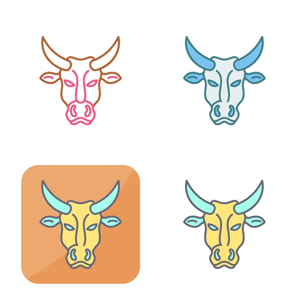 icono de vector de vaca