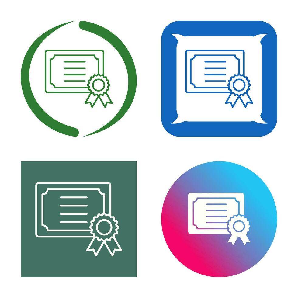 Certificate Vector Icon