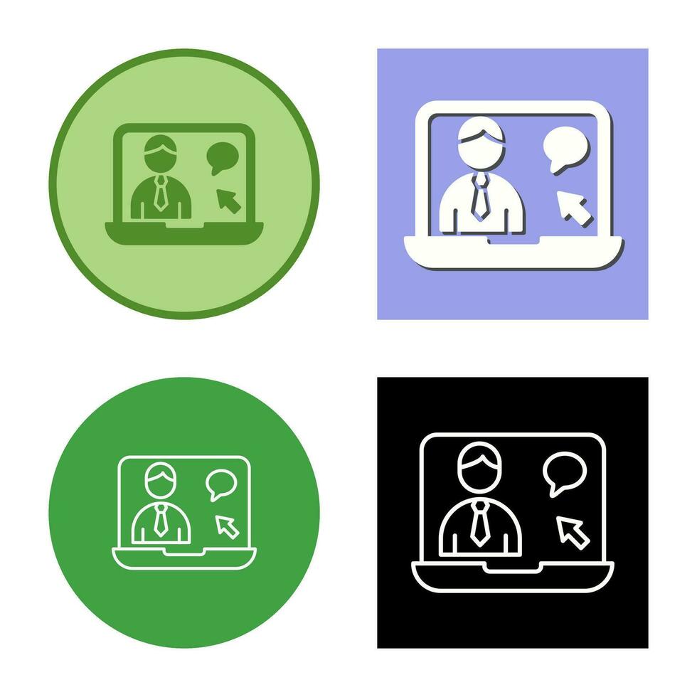 Online Interview Vector Icon