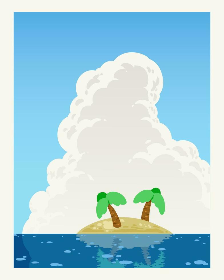 sea landscape background illustration vector art