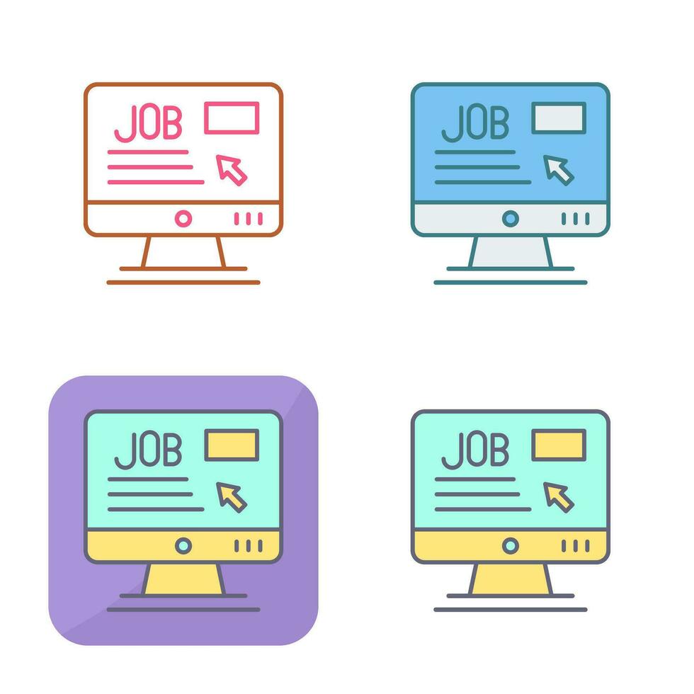 Online Job Vector Icon