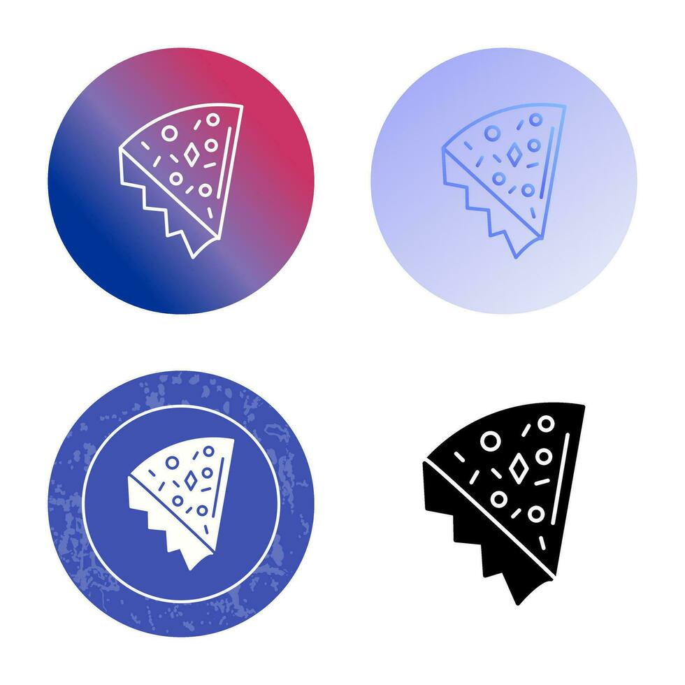 icono de vector de rebanada de pizza