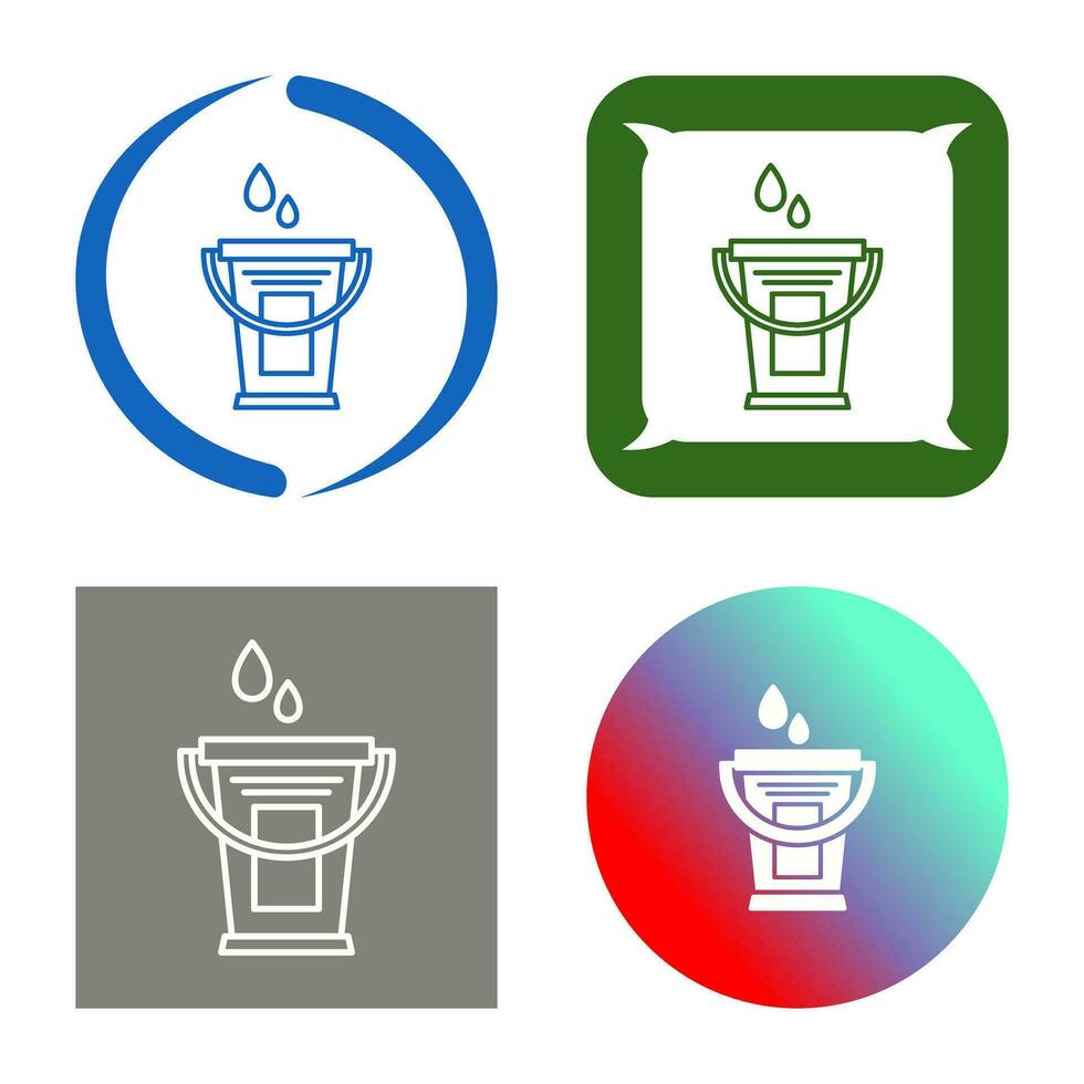 Water Bucket Vector Icon