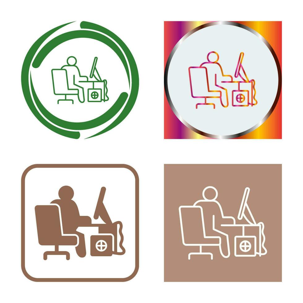Computer Worker Vector Icon