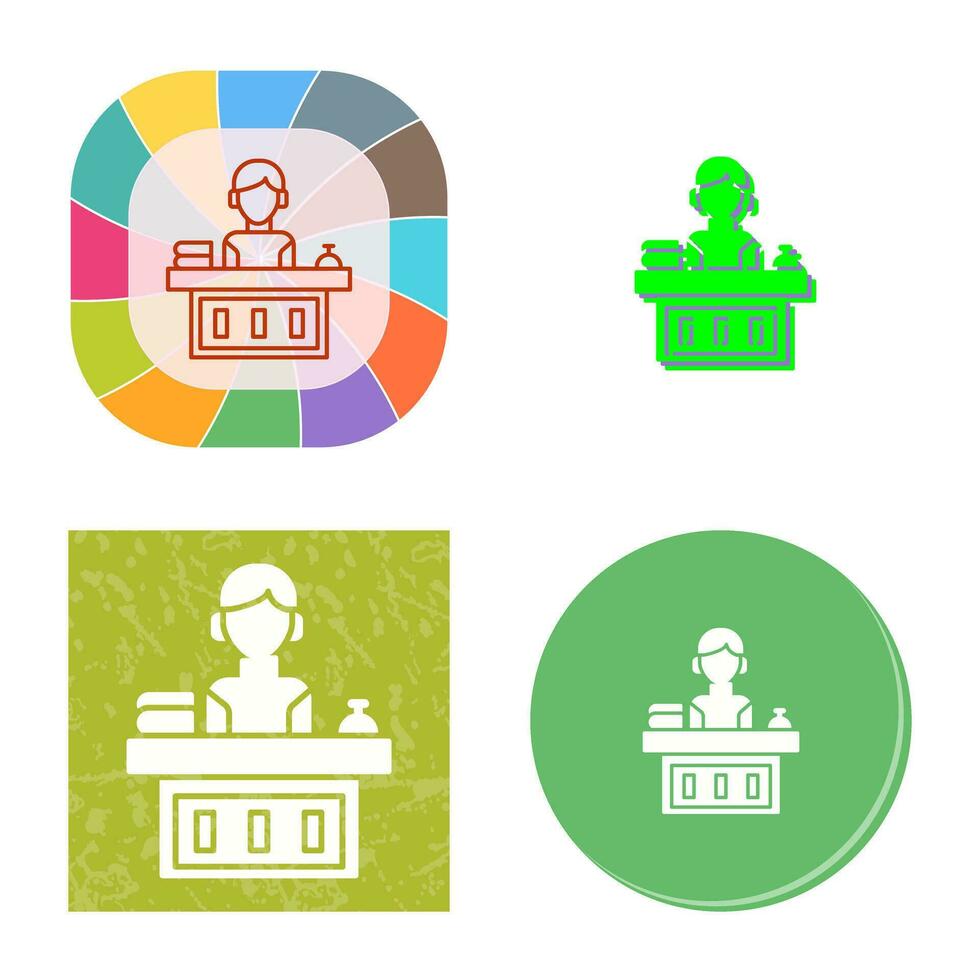 Office Reception Vector Icon