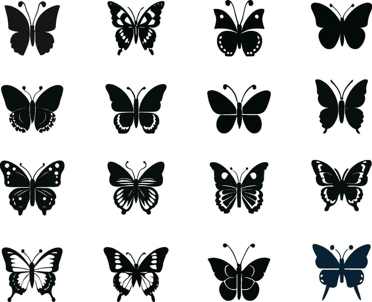 mariposa icono en minimalista estilo, vector, icono gratis vector